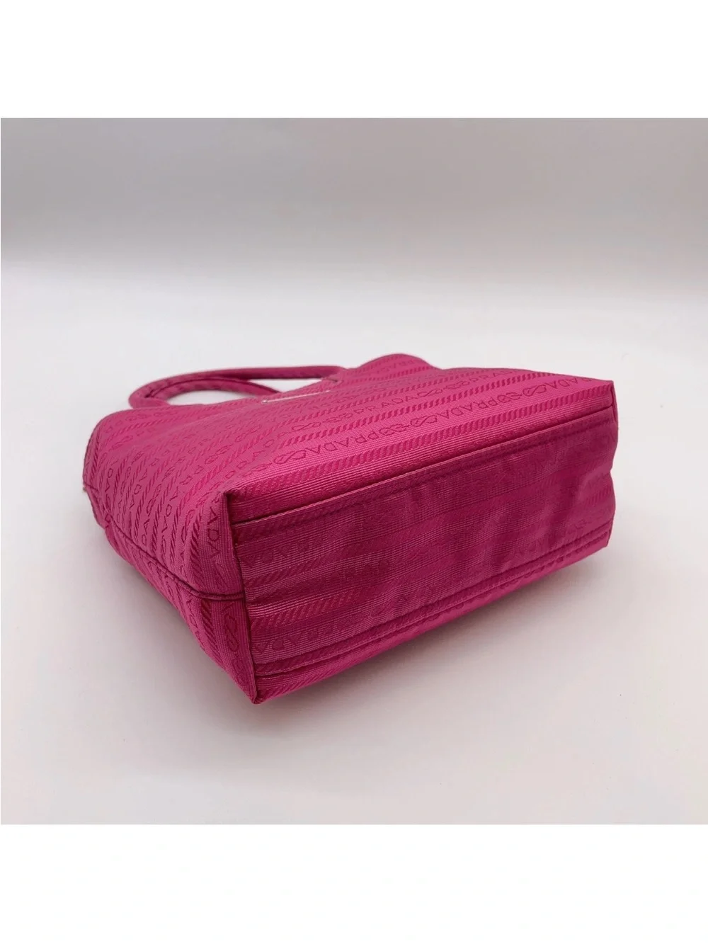 Prada Fuchsia Mini Nylon Logo Tote bag - Picture 5 of 12